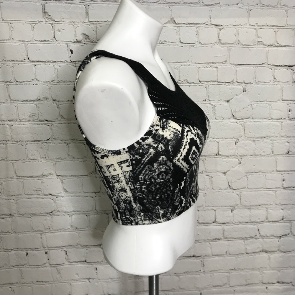Elodie S Boho Bohemian Aztec Pattern Crop Top - image 2